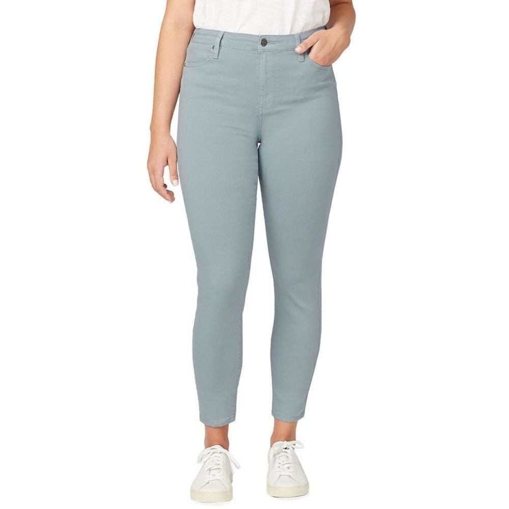 Buffalo David Bitton Light Blue Havana High Rise Soft Stretch Ankle Pant